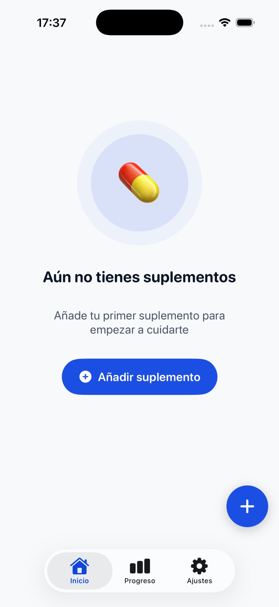 Pantalla inicial de mySupli